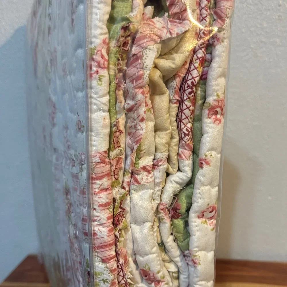 Vintage Chic Floral Patchwork Quilt Cottagecore Grandma Core Aesthetic Bedding